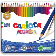 Купить набор цветных карандашей carioca "acquarell", 24 матовых цвета ( id 10627352 )