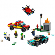 Купить lego city 60319 конструктор лего город fire пожарная бригада и полицейская погоня