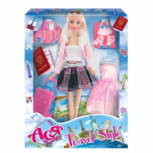 Купить toys lab кукла ася блондинка в розовой кофте путешественница 35088