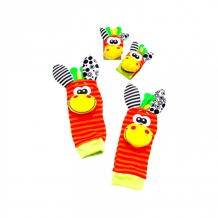 Купить погремушка bradex набор детских носочков и напульсников с погремушками забавные зверюшки de 0126