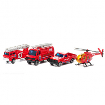 Купить welly 98630-4c велли игровой набор &quot;служба спасения - пожарная команда&quot; 4 шт