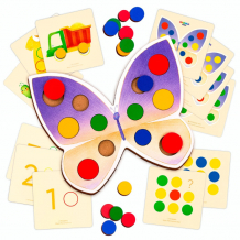 Купить развивающая игрушка raduga kids сортер бабочка изучаем цвет и размер монтессори мозаика rk1349