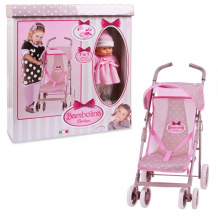 Купить коляска для куклы dimian прогулочная с куклой и набором аксессуаров 1774wb-m4