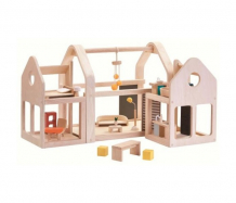Купить plan toys кукольный домик с мебелью 7611