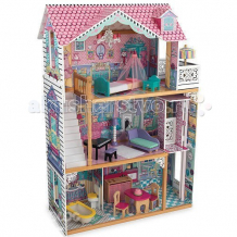 Купить kidkraft трехэтажный дом для кукол барби аннабель с мебелью 17 элементов 65079_ke
