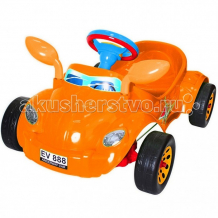 Купить r-toys машина педальная молния с музыкальным рулем ор09-903