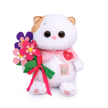 Купить мягкая игрушка budi basa кошечка ли-ли baby с цветами из фетра, 20 см ( id 14080178 )