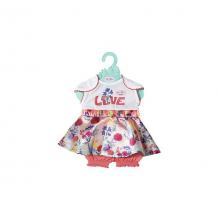 Купить платье baby born c шортиками для куклы 43 см, белое ( id 16162519 )
