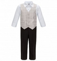 Комплект рубашка/бабочка/жилет/брюки Rodeng, цвет: серый ( ID 425076 )