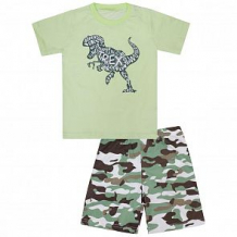 Купить пижама футболка/шорты котмаркот зеленый динозавр, цвет: хаки/зеленый ( id 12575434 )