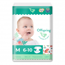 Купить эко-подгузники offspring котики m 6-10 кг., 42 шт. ( id 10827137 )