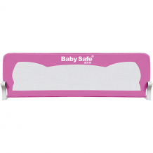 Купить барьер для кроватки baby safe ушки, 180х42 см, розовый ( id 13278146 )