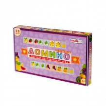 Купить colorplast детское домино с рисунком фрукты 28 элементов 1-092