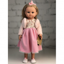 Купить lamagik s.l. кукла нэни блондинка в розовом платье и меховой кофточке 42 см 42018