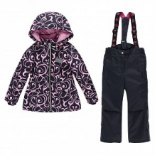 Купить комплект куртка/полукомбинезон stella's kids verona, цвет: черный/розовый ( id 12493888 )