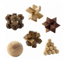 Купить djeco набор детских игрушек деревянные головоломки 08464