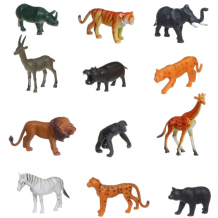 Купить bondibon набор животных ребятам о зверятах дикие животные 4 дюйма 12 шт. вв1611