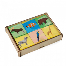 Купить деревянная игрушка сибирские игрушки мемори животные 107102