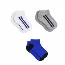 Купить носки детские, 3 пары, белый, синий, серый mothercare 997101876