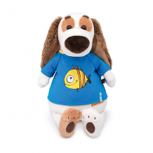 Купить мягкая игрушка budi basa собака бартоломей в футболке с принктом "рыбка", 33 см ( id 12781285 )