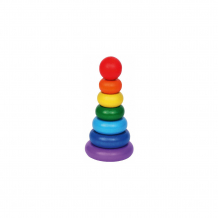 Купить деревянная пирамидка краснокамская игрушка "семицветик" ( id 7460713 )
