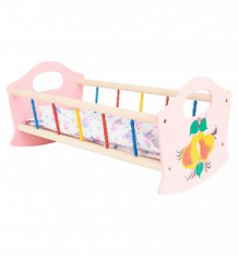 Купить деревянная кроватка для куклы деревянные игрушки - владимир розовая с грушей ( id 8221297 )