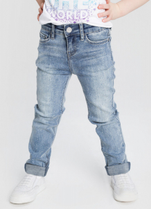 Купить джинсы для девочек c аппликацией стразами 