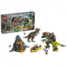 Купить lego jurassic world 75938 конструктор лего бой тираннозавра и робота-динозавра