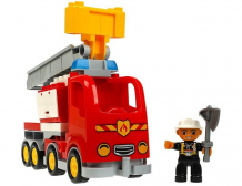 Купить конструктор город мастеров большие кубики пожарная машина (30 деталей) 10015-gk