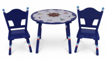 Купить major-kids комплект из стола и двух стульев маленький капитан lc01