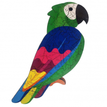 Купить деревянная игрушка учитель супер-пазл попугай чарли (108 деталей) идк-30