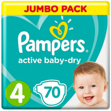 Купить подгузники pampers active baby-dry, 8-14 кг, 70 шт ( id 5419079 )