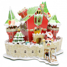 Купить cubicfun 3d пазл сказочный рождественский замок с подсветкой p646h