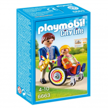 Купить конструктор playmobil детская клиника: ребенок в коляске 6663pm