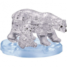 Купить 3d головоломка crystal puzzle два белых медведя, 40 элементов ( id 16188089 )