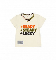 Купить футболка lucky child будь готов, цвет: бежевый ( id 10347878 )