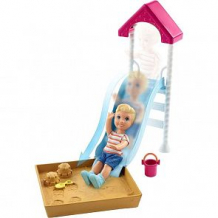 Купить игровой набор barbie игра с малышом горка и мальчик-блондин 10.5 см ( id 10476902 )