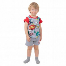 Купить пижама футболка/шорты leader kids, цвет: серый ( id 12129940 )