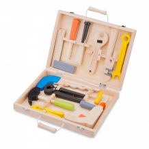 Купить деревянная игрушка new cassic toys игровой набор инструментов 12 предметов 18281