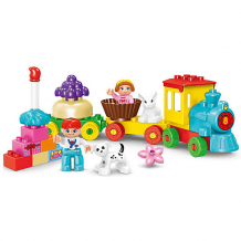 Купить конструктор kids home toys паровоз ко дню рождения, 58 деталей ( id 16188285 )