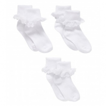 Купить носки с ажурными манжетами, 3 пары, белый mothercare 4068035