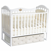 Купить детская кроватка кедр emily 7 мягкий фасад, автостенка, ящик (универсальный маятник) 53828
