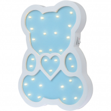 Купить светильник настенный ночной лучик "мишка с сердцем", голубой ( id 12370896 )
