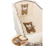 Купить комплект в кроватку makkaroni kids toy teddy 120х60 (6 предметов) 