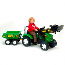 Купить falk трактор-экскаватор с прицепом 1071p fal1071p