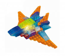Купить конструктор crystaland светящийся космический самолёт 4 в 1 (60 деталей) 99015