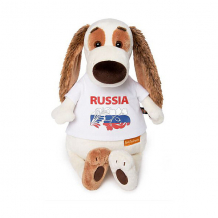 Купить мягкая игрушка budi basa собака бартоломей в футболке с принтом "россия", 27 см ( id 8577920 )