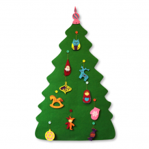 Купить развивающая игрушка санта лючия новогодняя елка на стену 3069