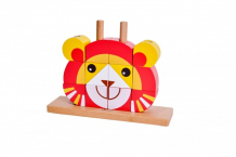 Купить деревянная игрушка classic world вертикальный пазл лев cw51060