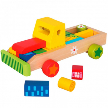 Купить деревянная игрушка mertens машина с кубиками 84152